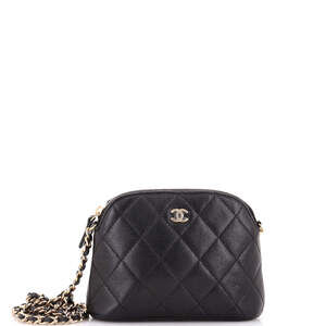 Chanel Cc Dome Zip Clutch With Chain #239860C42B